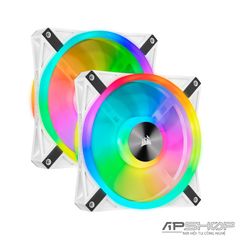  Fan Corsair iCUE QL140 RGB - Kit 2 Fan White 