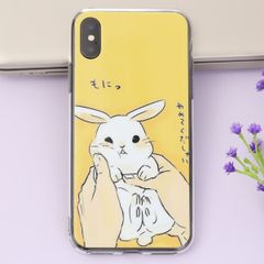  Ốp lưng iPhone X Nhựa cứng viền dẻo Cream COSANO SR171201 Thỏ trắng 