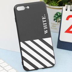  Ốp lưng iPhone 7/8+ nhựa cứng viền dẻo TPU+PC UV CKTG420 Sọc trắng Đen 