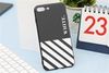 Ốp lưng iPhone 7/8+ nhựa cứng viền dẻo TPU+PC UV CKTG420 Sọc trắng Đen
