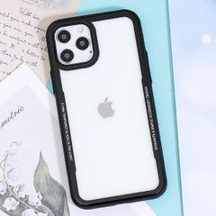  Ốp lưng iPhone 12/ 12 Pro Nhựa cứng viền dẻo Tempered Glass Word COSANO Đen 