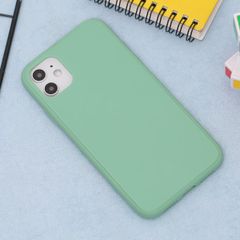  Ốp lưng iPhone 11 nhựa cứng viền dẻo Tempered Glass silk OSMIA Bạc Hà 