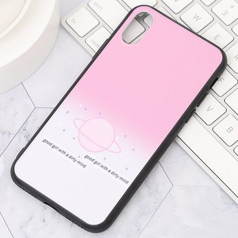 Ốp lưng iPhone X/Xs nhựa cứng viền dẻo TPU+PC UV OSMIA CKTG225 Hồng