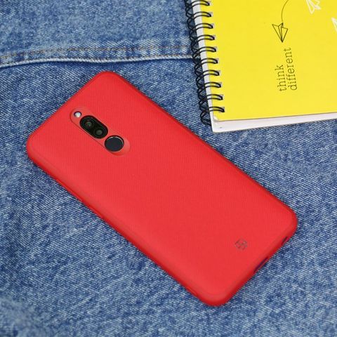 Ốp lưng Redmi 8 nhựa cứng viền dẻo TEX II JM Đỏ