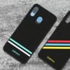 Ốp lưng Galaxy A20 giả da viền dẻo GYM PU OSMIA MWGCK002 trắng xanh