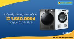  Máy sấy AQUA giảm đến 1.650.000đ khi mua kèm máy giặt tại TTBH 