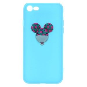 Ốp lưng iPhone 7 - iPhone 8 Nhựa dẻo Cartoon OSMIA Chuột Xanh trời
