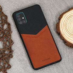  Ốp lưng Galaxy A51/A31 nhựa dẻo Casual Skin PU COSANO Nâu đậm 