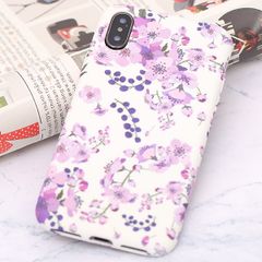  Ốp lưng iPhone X/Xs Nhựa dẻo water printing soft TPU MEEKER CN132509 Hoa dây tím 