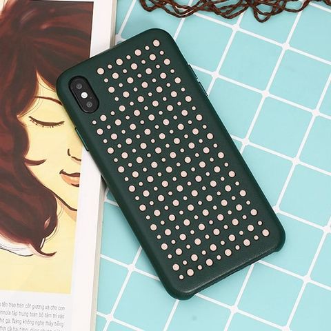 Ốp lưng iPhone Xs Max nhựa dẻo Color Hole PU COSANO Xanh lá