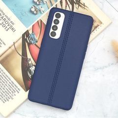  Ốp lưng Oppo Reno4 Pro nhựa dẻo Double line OSMIA Xanh Đậm 