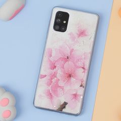  Ốp lưng Galaxy M51 Nhựa dẻo Glue case MEEKER 201013 Hoa Đào 