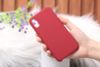 Ốp lưng iPhone X/Xs nhựa dẻo LIQUID SILICONE B JM Đỏ đô