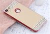 Ốp lưng iPhone 7 - iPhone 8 Nhựa cứng viền dẻo Mirror VI JM Vàng đồng