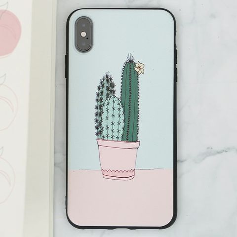 Ốp lưng iPhone XS Max nhựa dẻo UV printing OSMIA ZST20 Xương Rồng