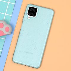  Ốp lưng Galaxy A12 Nhựa dẻo Shining Powder TPU COSANO Xanh 
