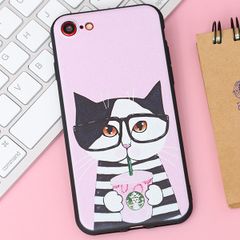  Ốp lưng iPhone 7/8 Nhựa dẻo Special Printing MEEKER TPU Mèo café 