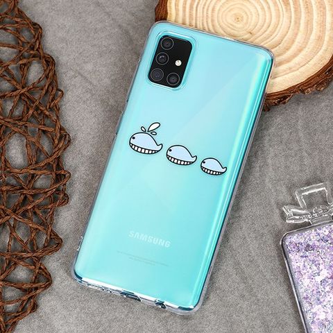 Ốp lưng Galaxy A31/A51 nhựa dẻo TPU Transparent Printing COSANO CSP861 Cá voi xanh