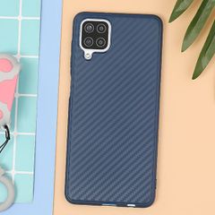  Ốp lưng Galaxy A12 Nhựa dẻo Vigour Carbon Fiber COSANO Navy 