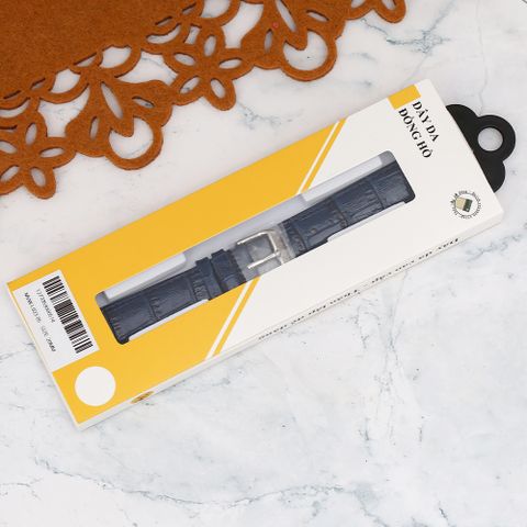 Dây da đồng hồ 20 mm xanh L023-05