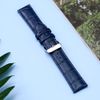 Dây da đồng hồ 20 mm xanh LS041-01