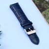 Dây da đồng hồ 20 mm xanh LS041-01