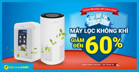 Sale Deal Tháng 10, Máy lọc không khí giảm SỐC đến 60%. Mua ngay!