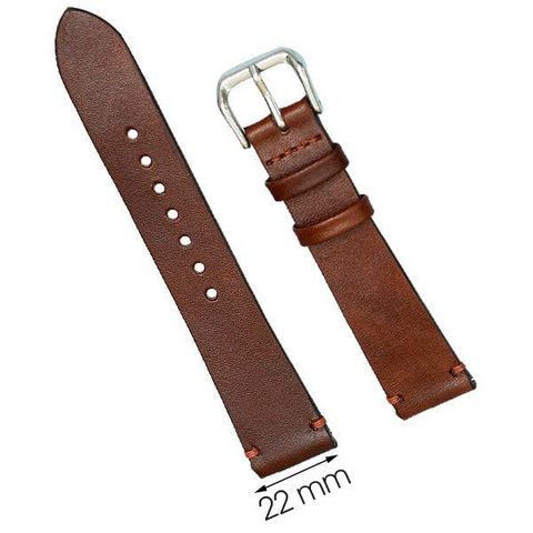 Dây da đồng hồ size 22 mm nâu nhạt DVM1K5