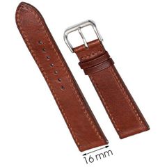  Dây da đồng hồ size 16 mm nâu nhạt DVM2K1 