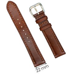  Dây da đồng hồ DVM3K1 Nâu nhạt size 22mm 
