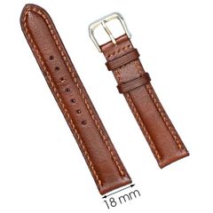  Dây da đồng hồ size 18 mm nâu nhạt DVM5K1 