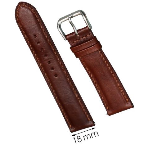 Dây da đồng hồ size 18 mm nâu nhạt DVM6K1
