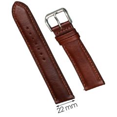  Dây da đồng hồ size 22 mm nâu nhạt DVM6K1 