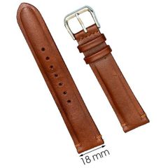  Dây da đồng hồ size 18 mm nâu nhạt DVM6K5 