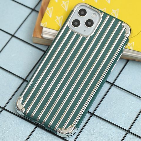 Ốp lưng iPhone 11 Pro nhựa dẻo Electroplating Luggage Case COSANO Xanh bóng đêm