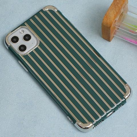 Ốp iPhone 11 Pro Max nhựa dẻo Electroplating Luggage Case COSANO Xanh