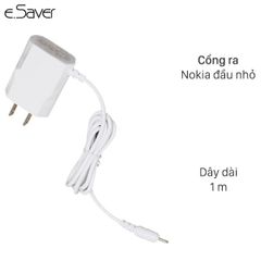  Sạc dây Nokia đầu nhỏ 1 m e.Saver X032 Trắng 