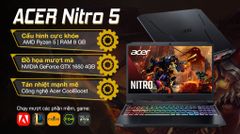  Laptop Acer Nitro 5 Gaming AN515 45 R6EV R5 5600H/8GB/512GB/144Hz/4GB GTX1650/Win11 (NH.QBMSV.006) 