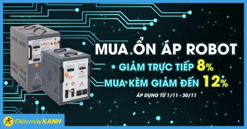 Mua ổn áp ROBOT giảm giá SỐC 8%, mua kèm giảm đến 12%