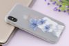 Ốp lưng iPhone X Nhựa dẻo Solid in hình II JM JM080104 Hoa xanh