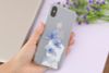 Ốp lưng iPhone X Nhựa dẻo Solid in hình II JM JM080104 Hoa xanh
