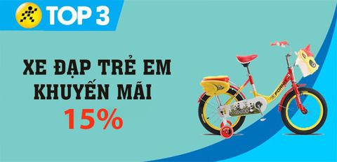 Top 3 xe đạp phù hợp trẻ em 6 - 8 tuổi, giảm 15% dịp Trung Thu tại Trung Tâm Bảo Hành