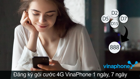 Đăng ký các gói cước 4g VinaPhone 1 ngày, 7 ngày giá rẻ, nhiều ưu đãi