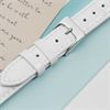 Dây da đồng hồ size 16mm Trắng L009-03-16