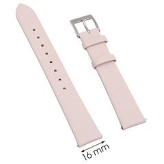  Dây da đồng hồ 16 mm hồng L011-03-16 