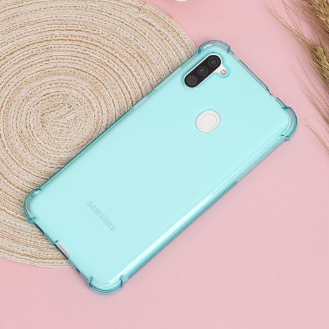 Ốp lưng Galaxy A11 nhựa dẻo Light Corner TPU Case COSANO Xanh