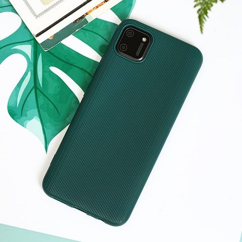Ốp lưng Realme C11 Nhựa dẻo Line Pattern TPU COSANO Xanh Teal