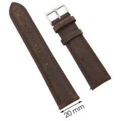  Dây da đồng hồ G027 Nâu size 20mm 