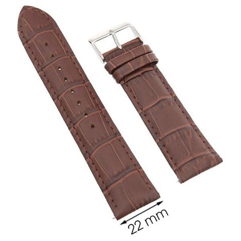 Dây da đồng hồ G071 Nâu size 22mm