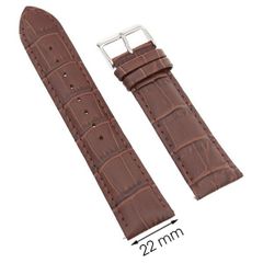  Dây da đồng hồ G071 Nâu size 22mm 